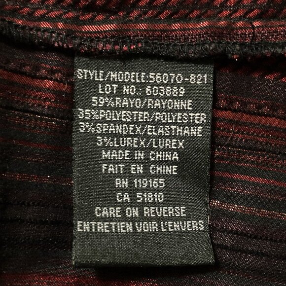 TRIBAL Button Up Shirt Long Sleeved RED BLACK MEDIUM 12 - Picture 5 of 8